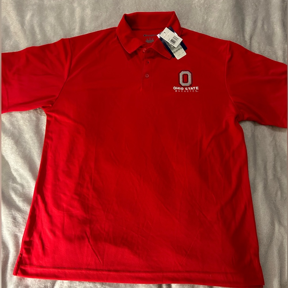 Ohio State Champion Polo Size Large Red - NWT